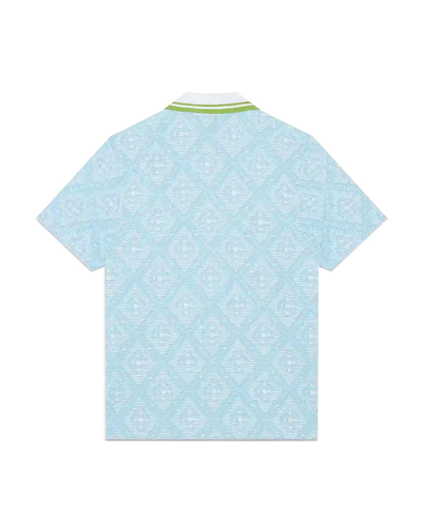 Pale Blue Jacquard Short Sleeve Jacquard Polo Shirt