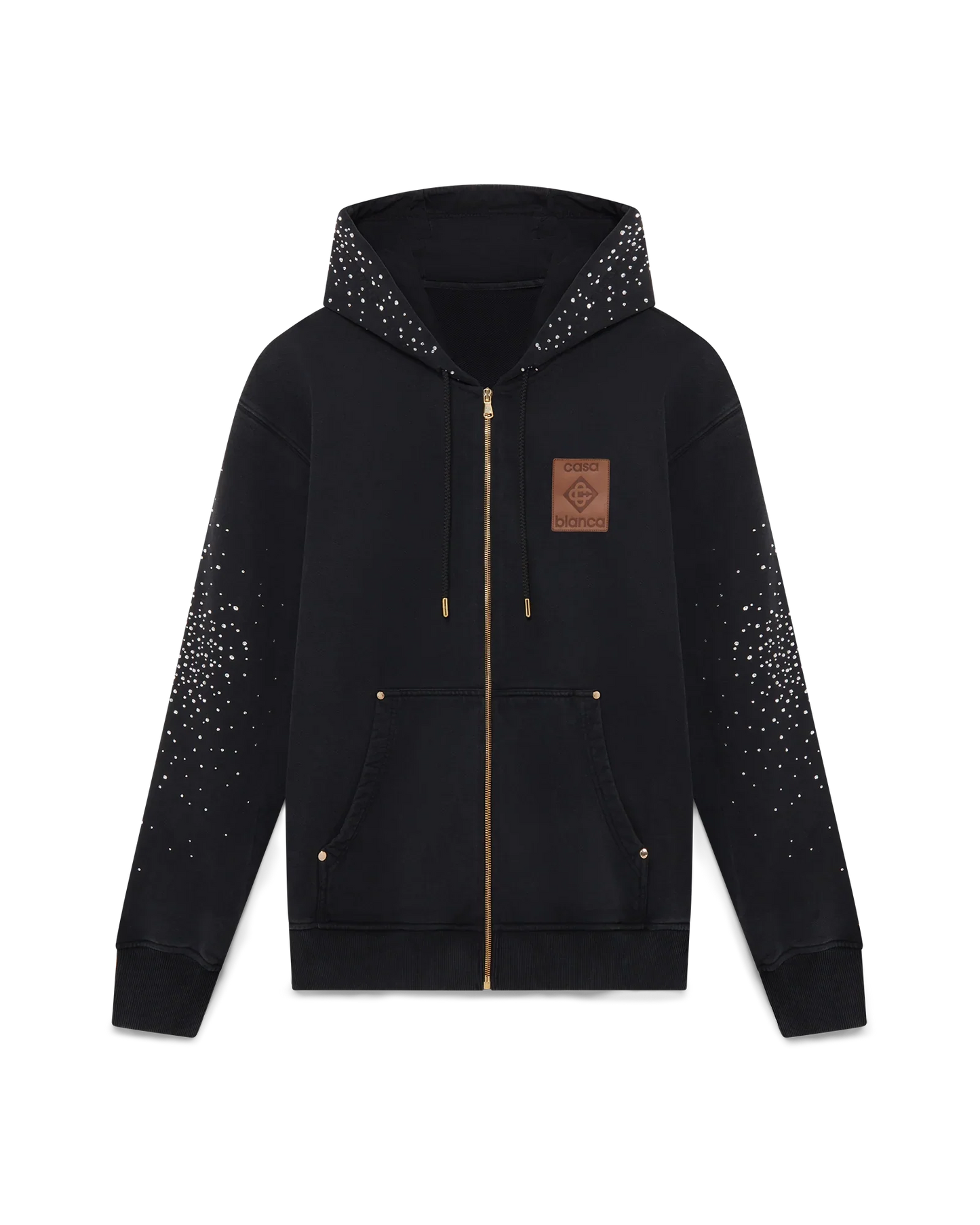 La Pr¨¦monition Crystal Embellished Zip Hooded Sweatshirt