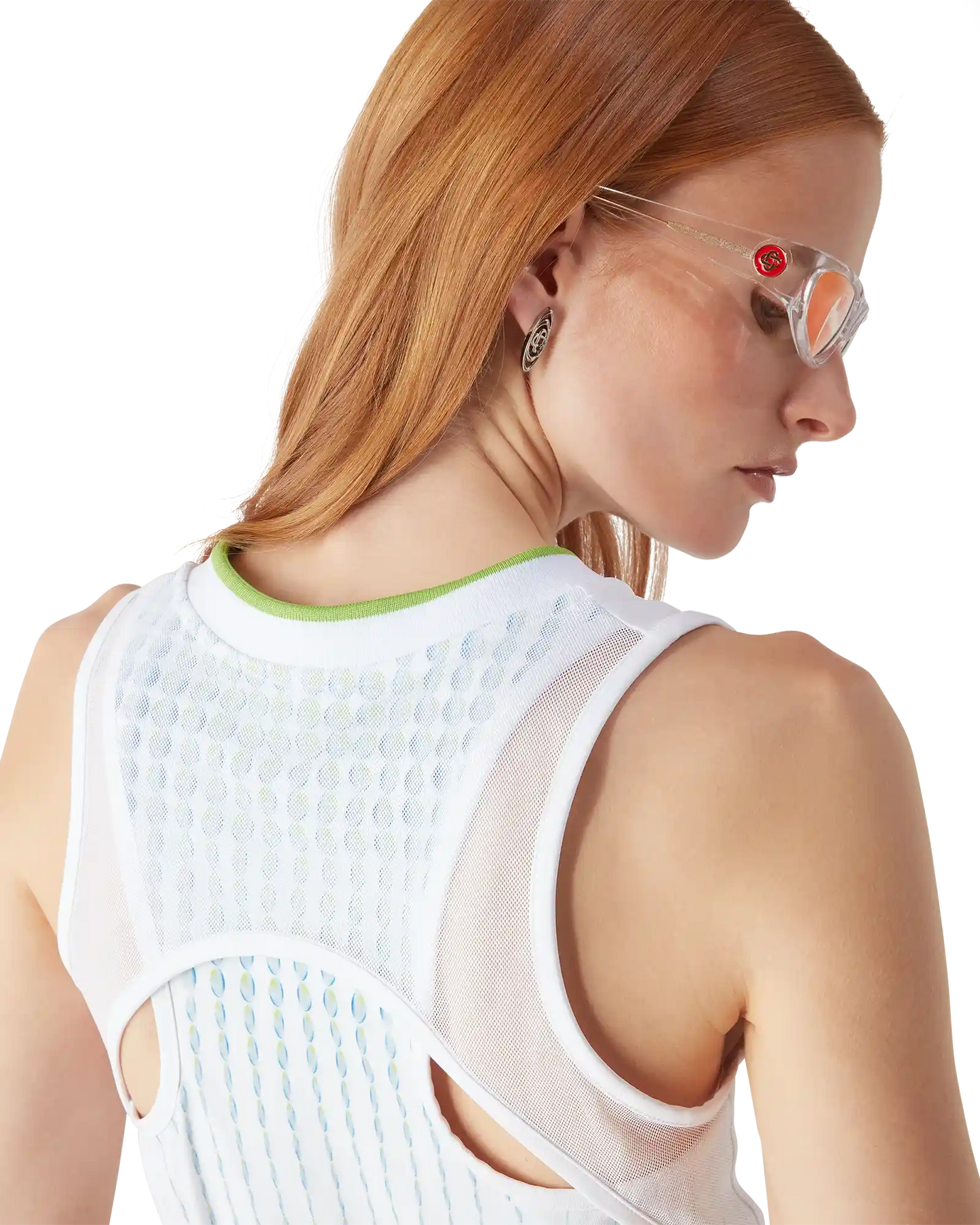 Tennis Printed Racer Top