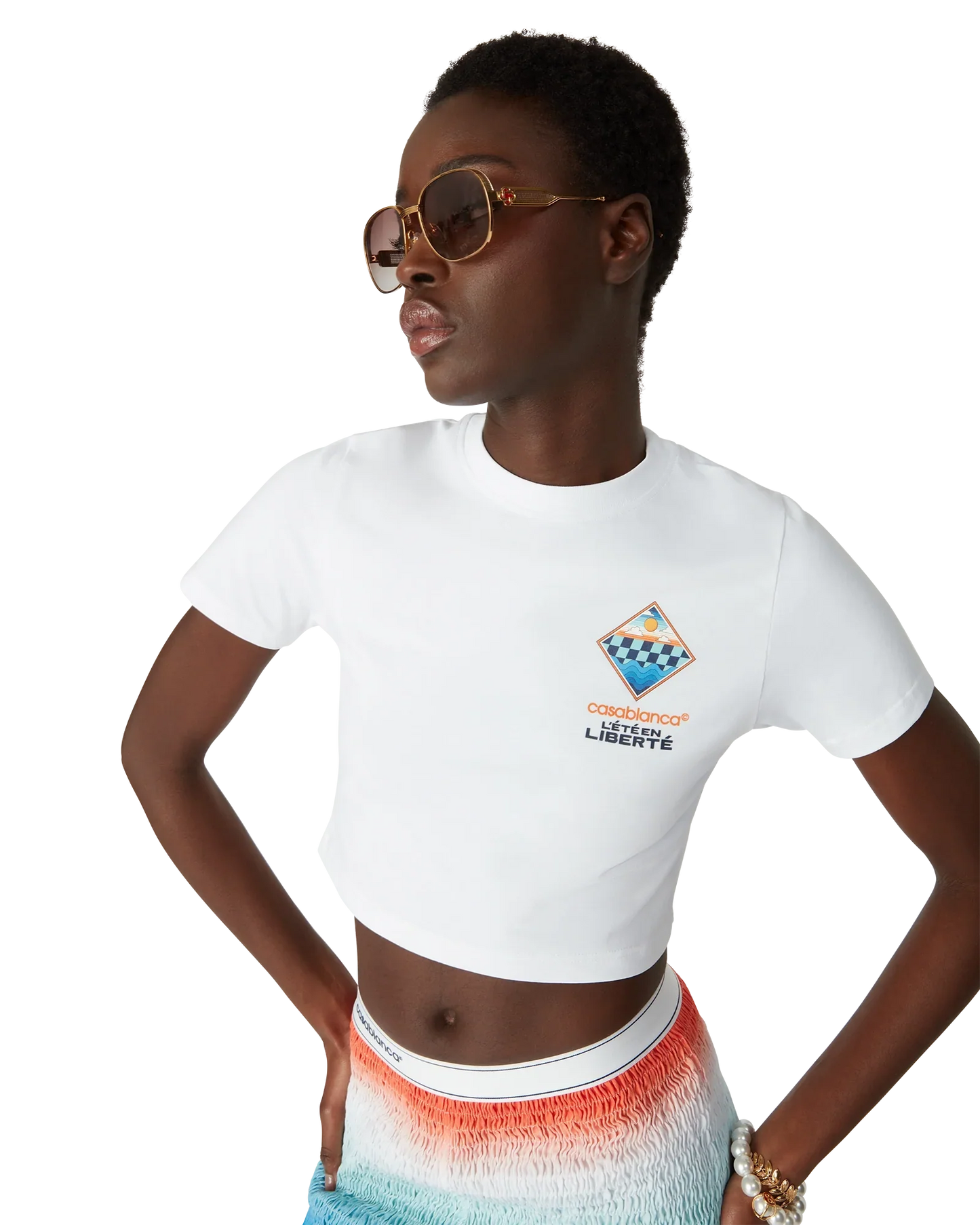 The L'¨¦t¨¦ En Libert¨¦ Short Sleeve Cropped T-Shirt