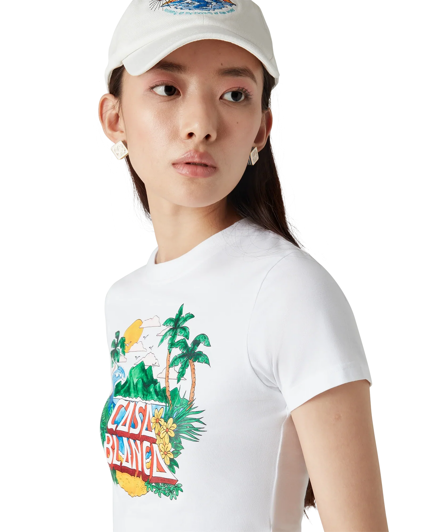 Casa Beach Wave Cropped Short Sleeve T-Shirt