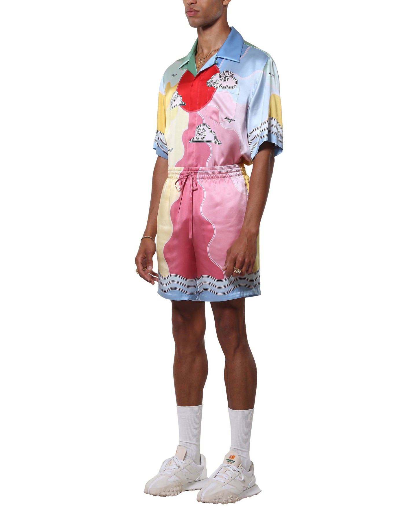 Soleil Levant Silk Shorts