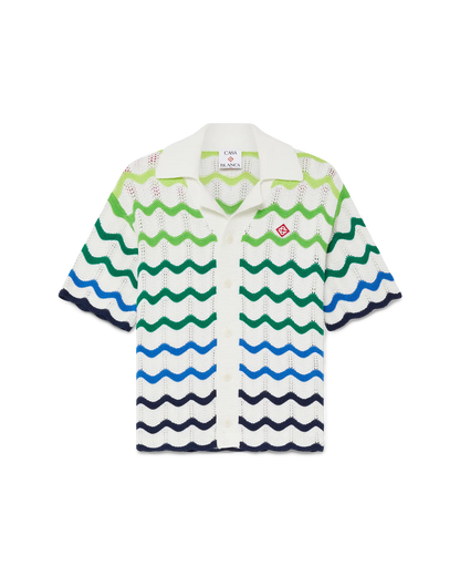 Children's Gradient Wave Short Sleeve Knit Shirt