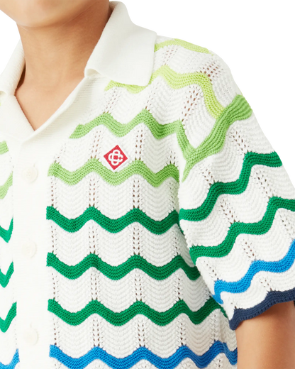Children's Gradient Wave Short Sleeve Knit Shirt
