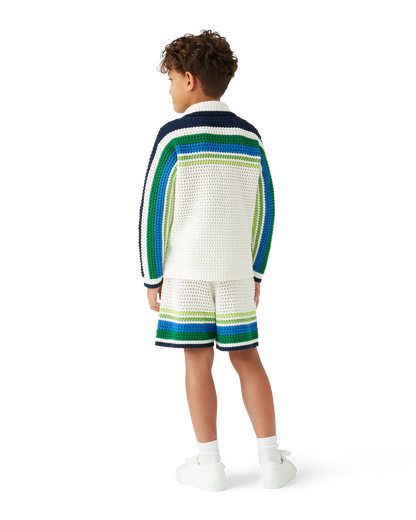 Children's Tennis Stripe Knit Shorts