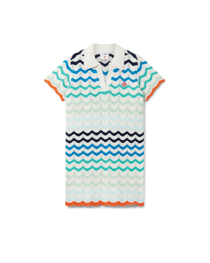 Gradient Wave Crochet Dress