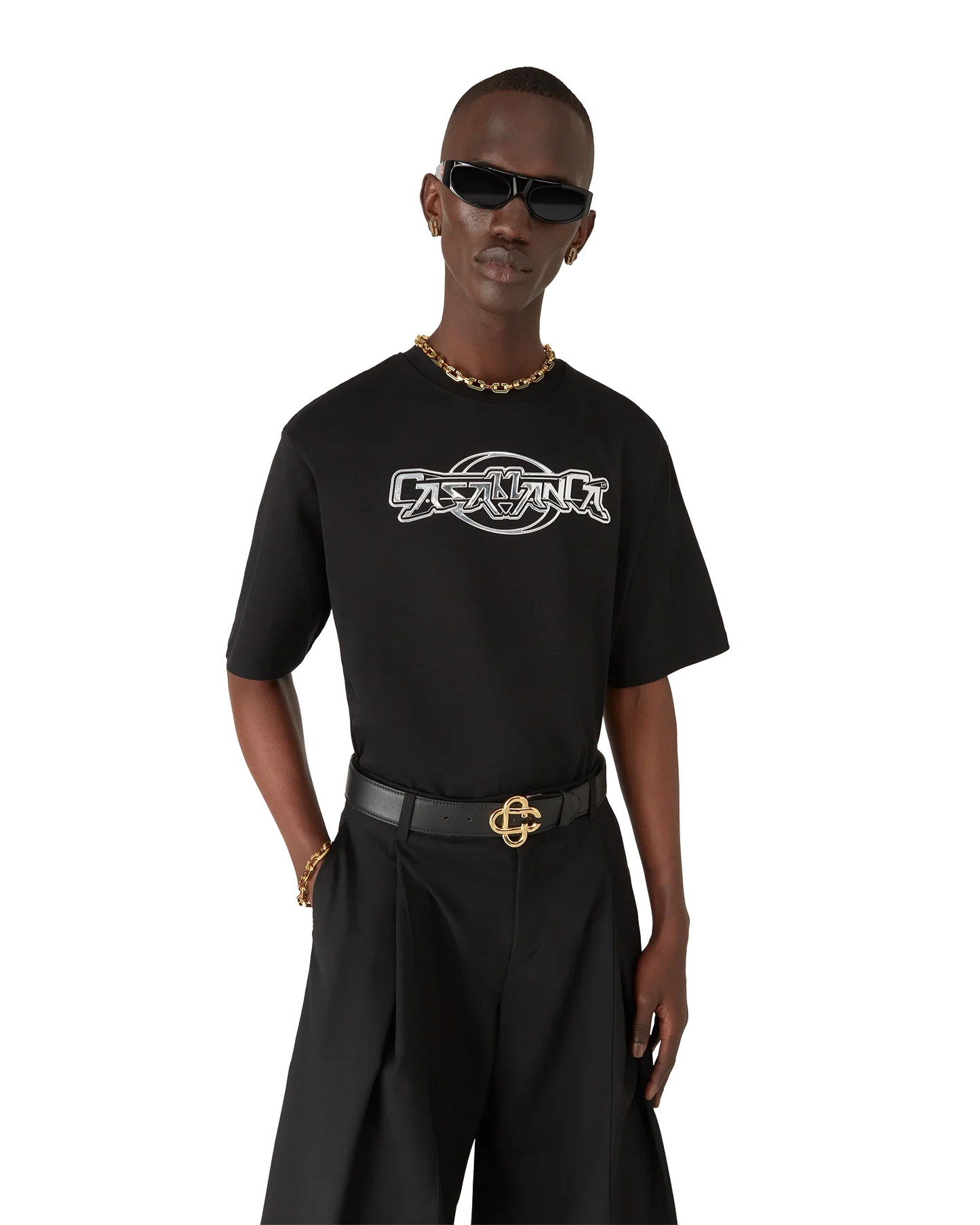 Casablanca Chrome Oversized Short Sleeve T-Shirt
