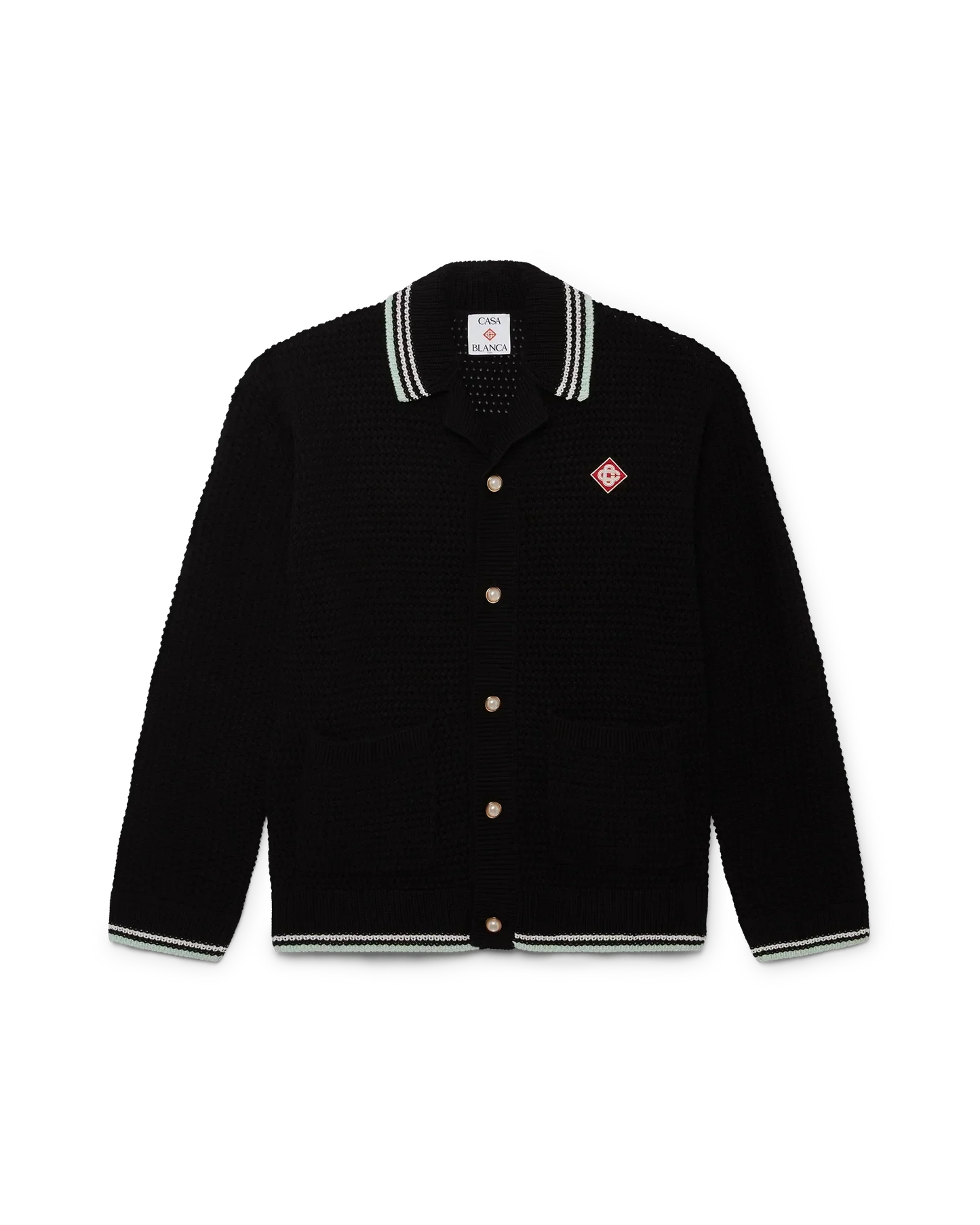 Embroidered Cotton Crochet Long Sleeve Shirt