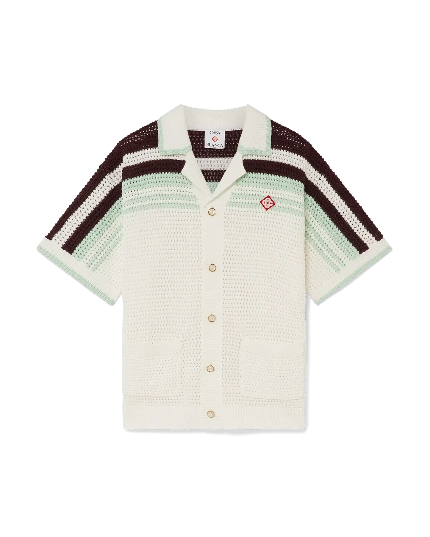 Tennis Cotton Crochet Short Sleeve Shirt