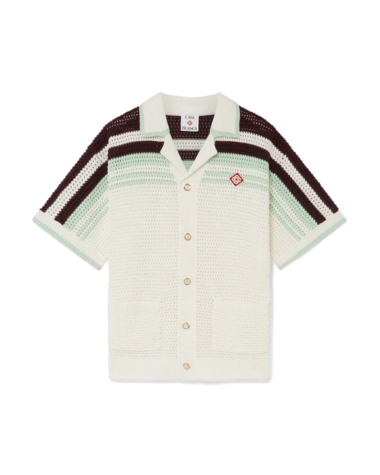 Tennis Cotton Crochet Short Sleeve Shirt