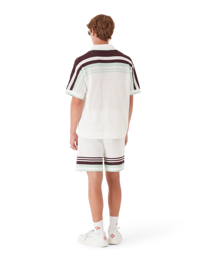 Tennis Cotton Crochet Short Sleeve Shirt