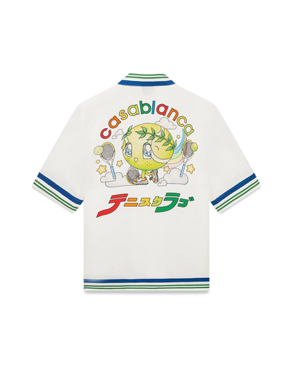 Tennis Mascot Short Sleeve Silk Twill Shirt
