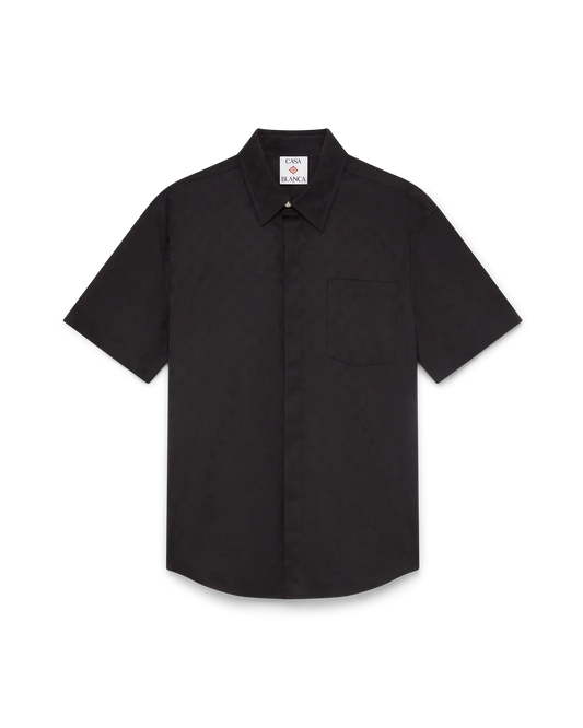 Cotton Monogram Short Sleeve Shirt