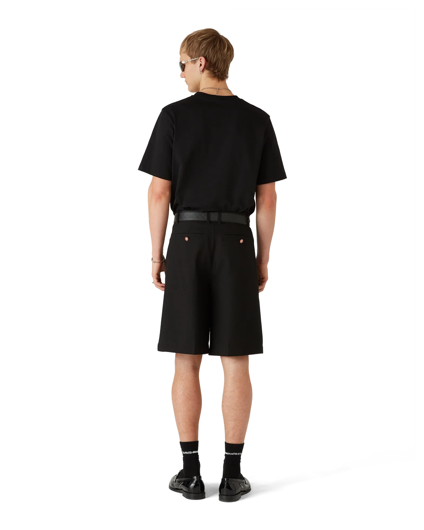 Cotton Tailored Belt Loop Shorts