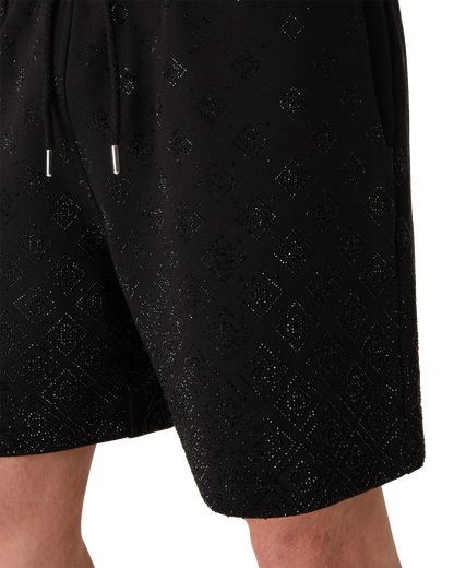 Crystal Monogram Sweatshorts