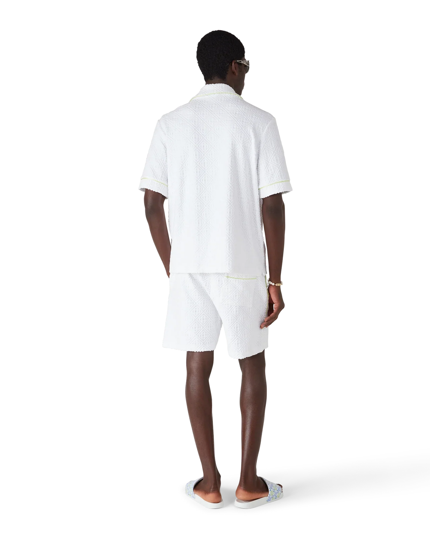 White Towelling Shorts