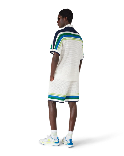 Stripe Short Sleeve Knitted Shirt