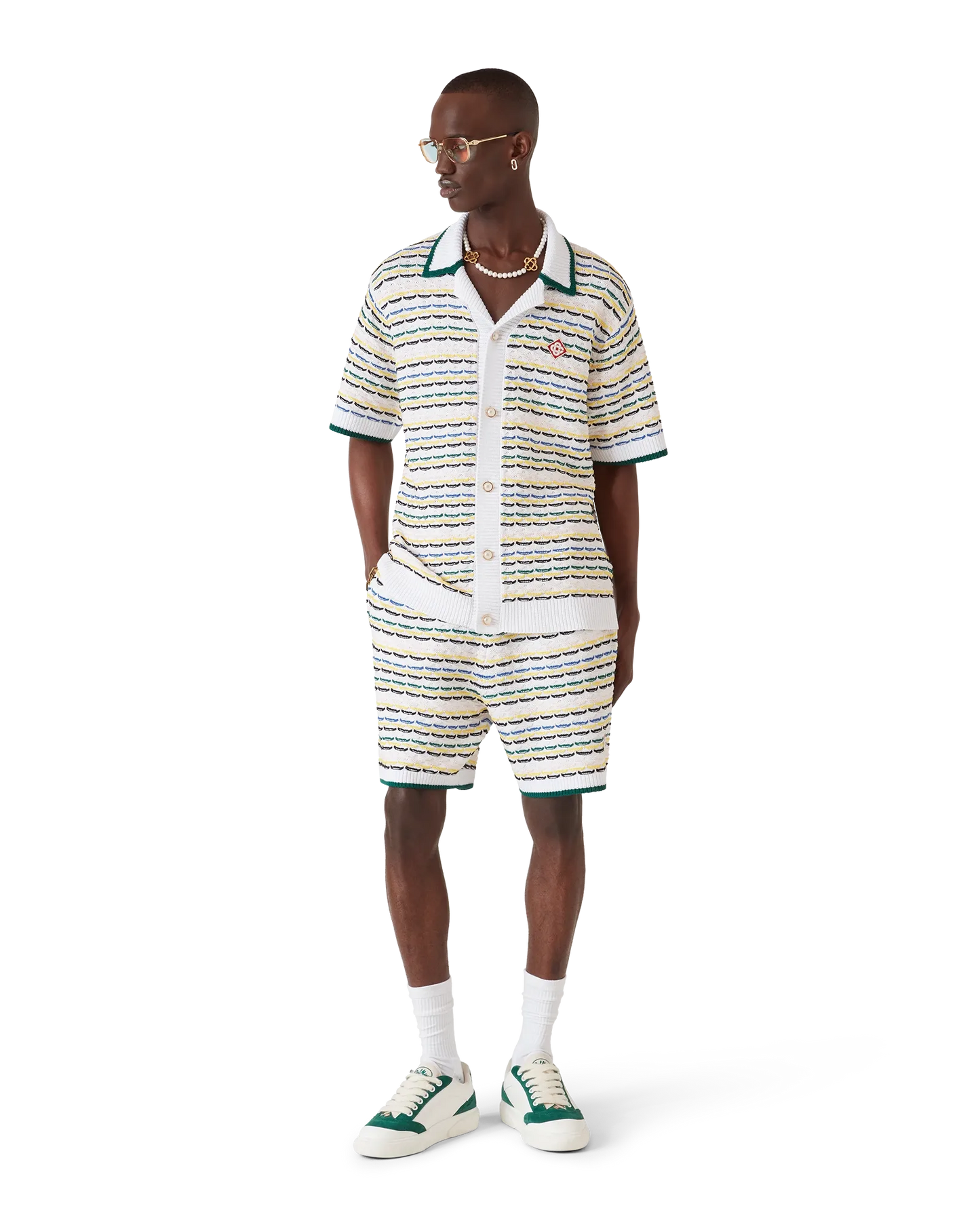 Tuck Stitch Short Sleeve Shirt