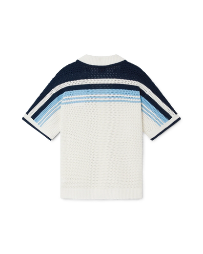 Tennis Cotton Crochet Short Sleeve Shirt
