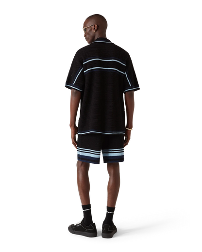 Tennis Cotton Crochet Short Sleeve Shirt