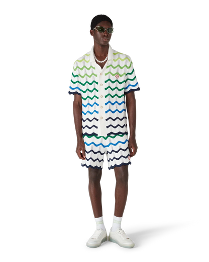 Wave Short Sleeve Knitted Shirt
