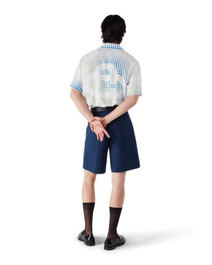 Dots Short Sleeve Linen Shirt