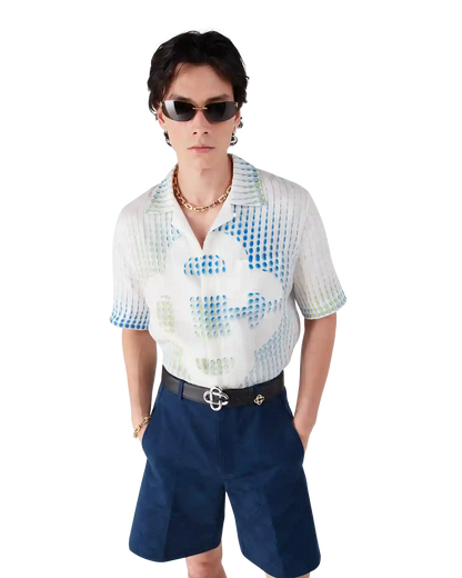 Dots Short Sleeve Linen Shirt