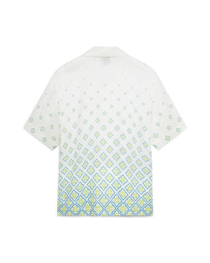 Degrade Monogram Short Sleeve Linen Shirt
