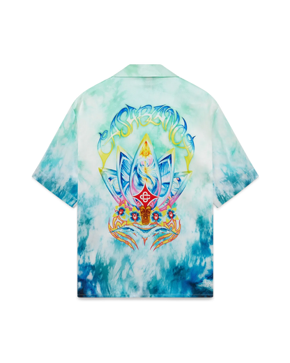 Surf Lotus Short Sleeve Silk Shirt