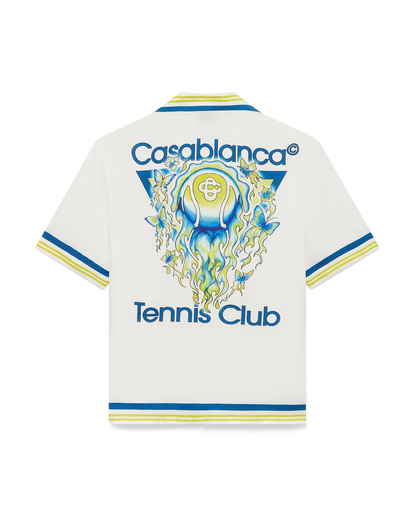 Tennis Club Short Sleeve Silk Shirt