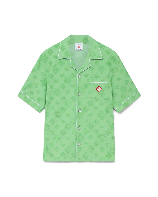 Towelling Monogram Short Sleeve Shirt