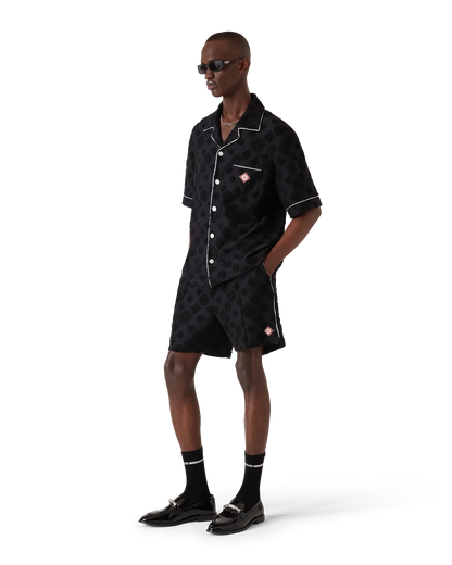 Towelling Monogram Short Sleeve Shirt