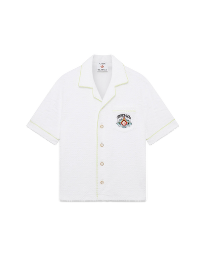 White Short Sleeve Towelling Shirt