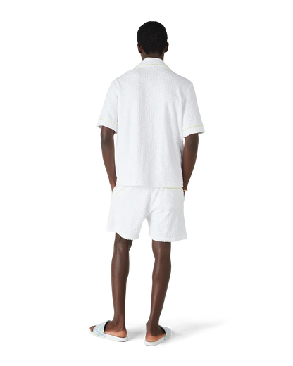 White Short Sleeve Towelling Shirt