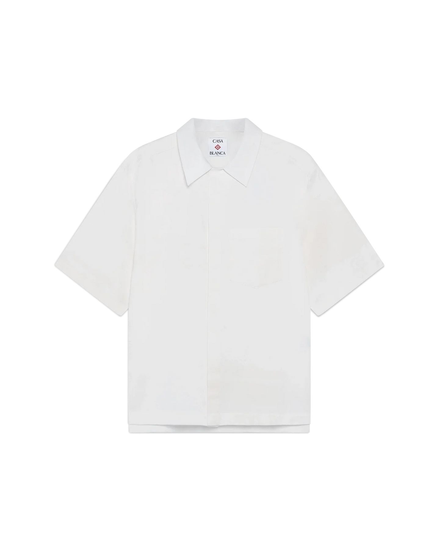 White Monogram Short Sleeve Shirt