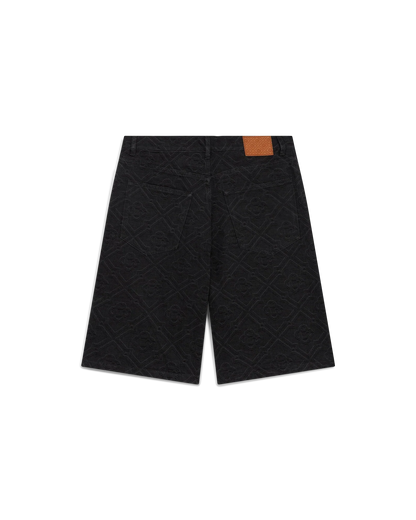 Laser Monogram Denim Shorts