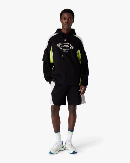 Black & Grey Colourblock Sweatshorts