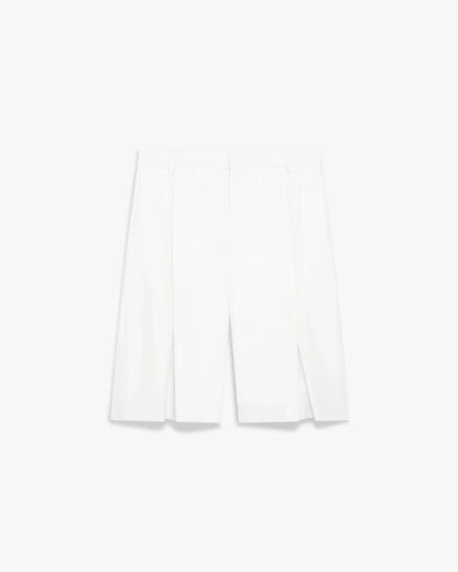 White Pleated Baggy Shorts