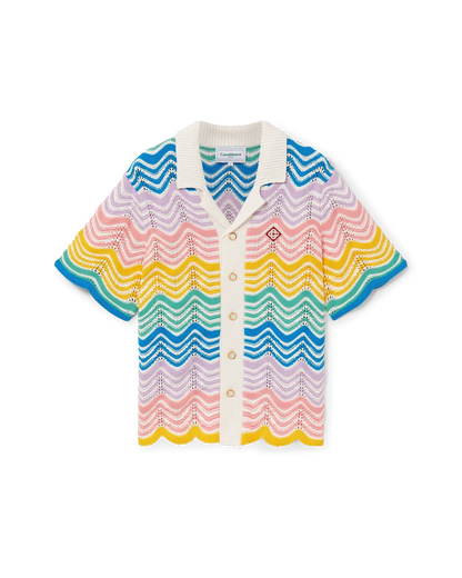 Gradient Wave Knit Shirt