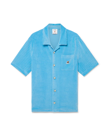 Velour Short Sleeve Stripe Shirt