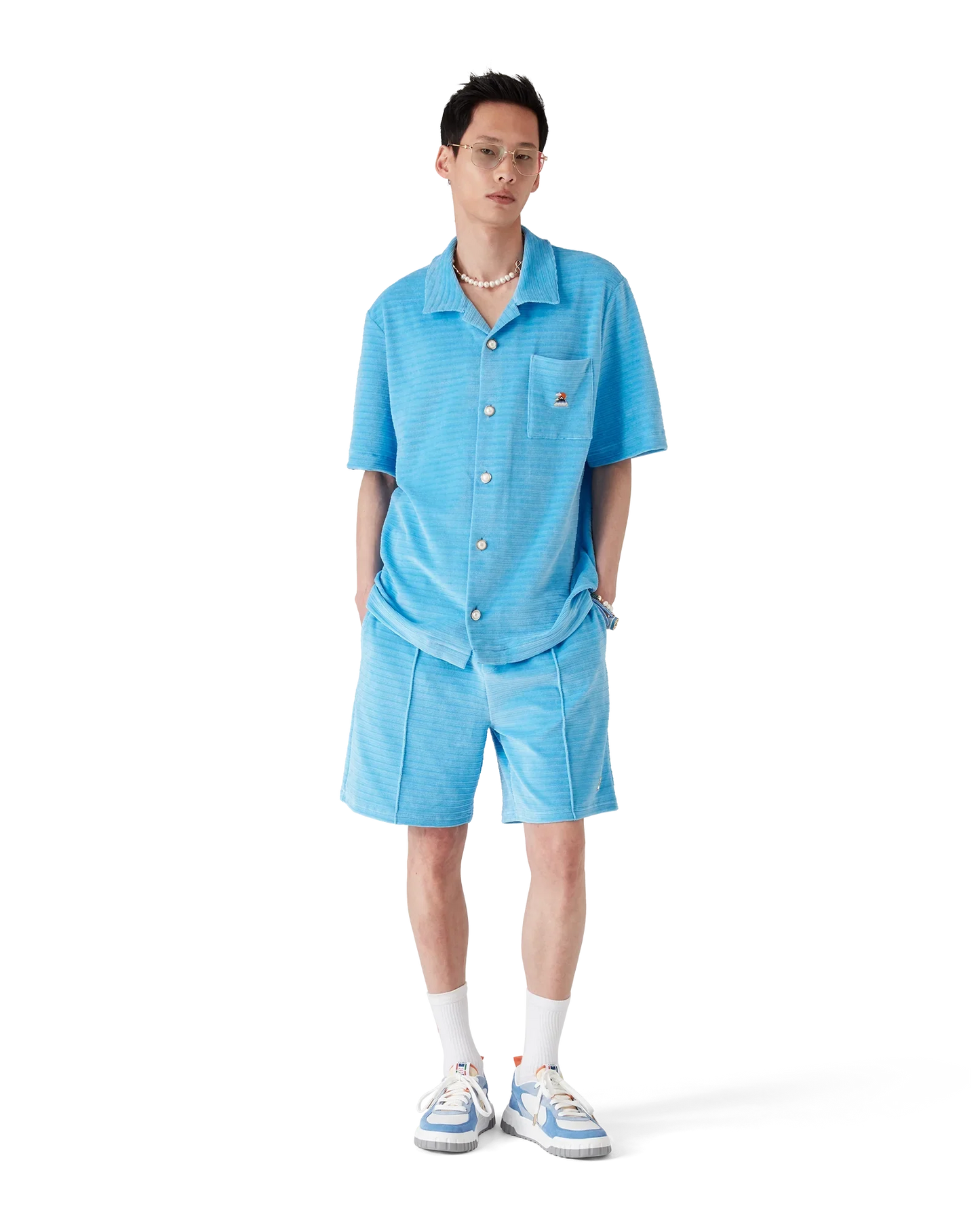 Velour Stripe Shorts