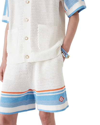 Cotton Tennis Crochet Shorts