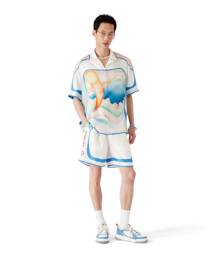 Fuji Dream Short Sleeve Silk Shirt