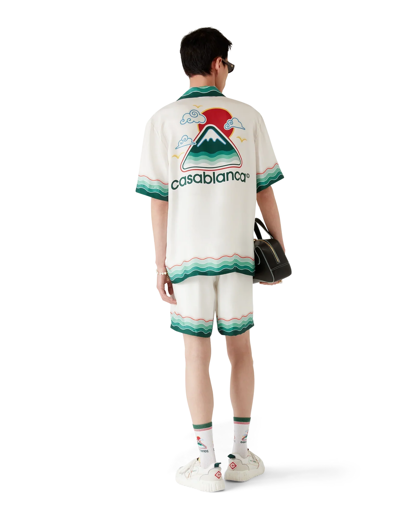 Montagne Ondulée Short Sleeve Silk Shirt