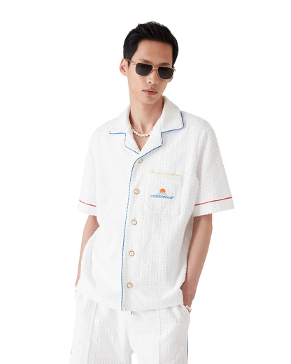 Monogram Jacquard Short Sleeve Towelling Shirt