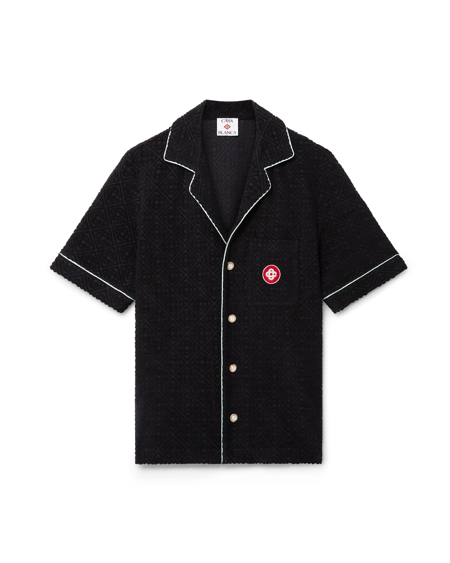 Monogram Jacquard Short Sleeve Towelling Shirt