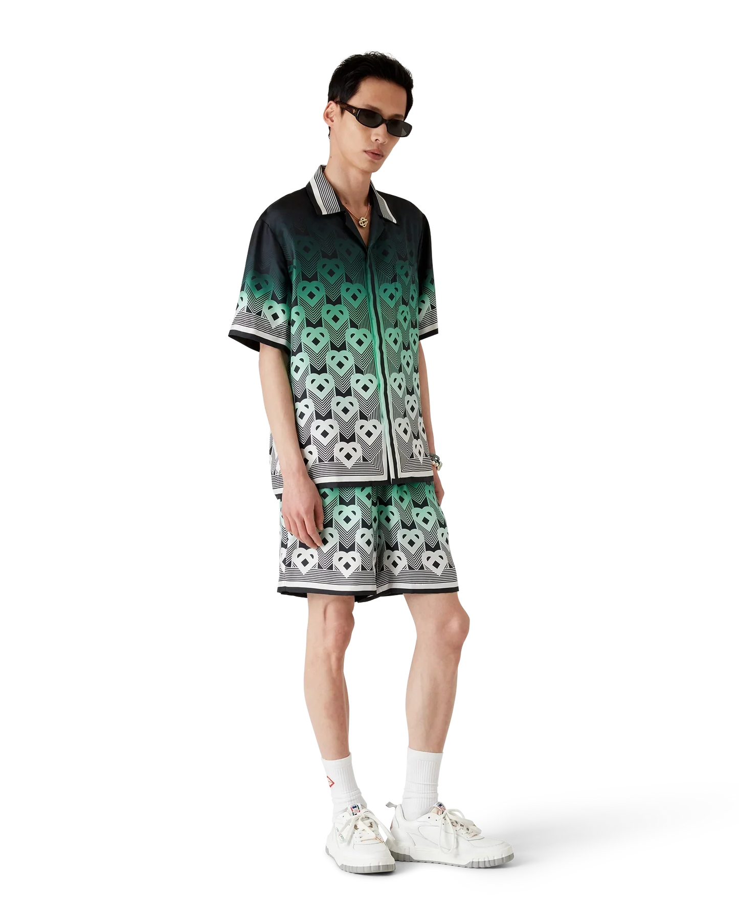 Gradient Monogram Silk Shorts
