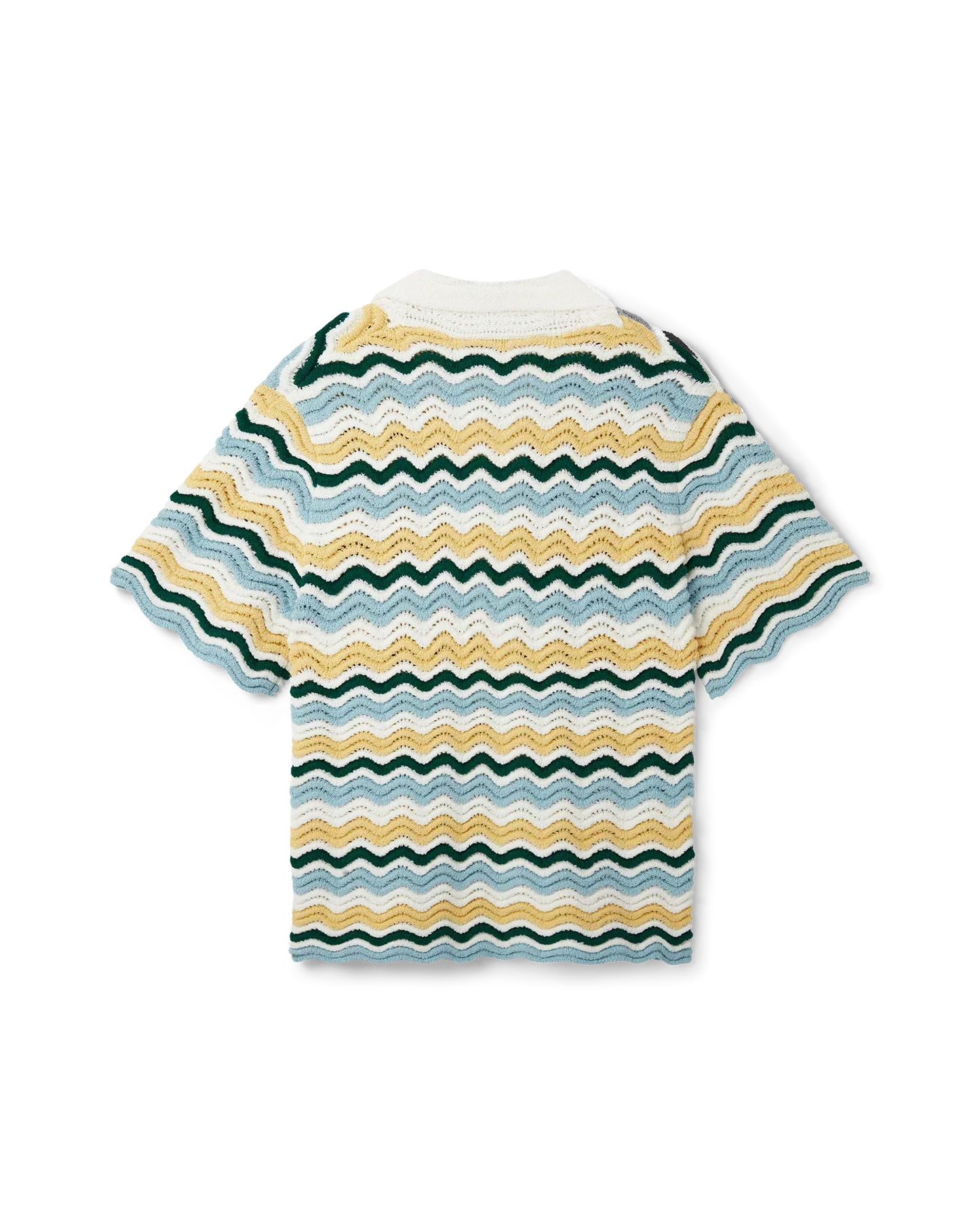 Wavy Short Sleeve Boucle Shirt