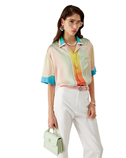 Lucid Dreams Short Sleeve Silk Shirt