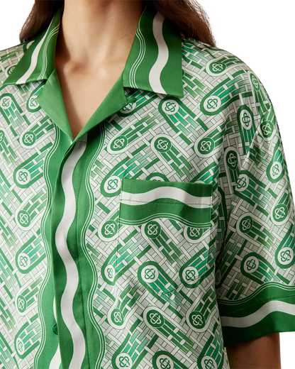 Ping Pong Short Sleeve Silk Shirt